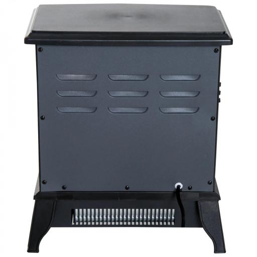 Chimenea Eléctrica 1000 W/2000 W Chimenea Decorativa de pie con Temperatura Ajustable LED Llamas y Protección Sobrecalentamiento para 15-20 ㎡ 36,5x24x46 cm Negro [7]