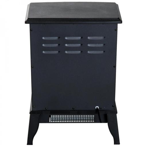Chimenea Eléctrica 1000W/2000W Efecto de Llama Temperatura Ajustable y Protección Sobrecalentamiento para 15-30 ㎡ Negro [6]