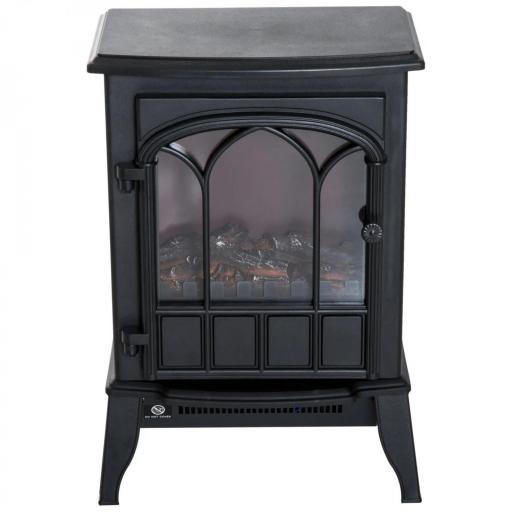 Chimenea Eléctrica 1000W/2000W Efecto de Llama Temperatura Ajustable y Protección Sobrecalentamiento para 15-30 ㎡ Negro [10]