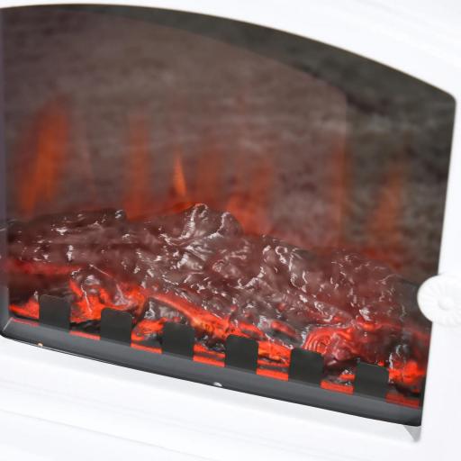 Chimenea decorativa con Termostato Ajustable y Protección Sobrecalentamiento para Salas 20-25 m² 36,5x24x45,5 cm Blanco [5]