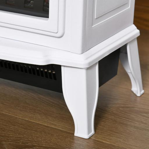 Chimenea decorativa con Termostato Ajustable y Protección Sobrecalentamiento para Salas 20-25 m² 36,5x24x45,5 cm Blanco [7]