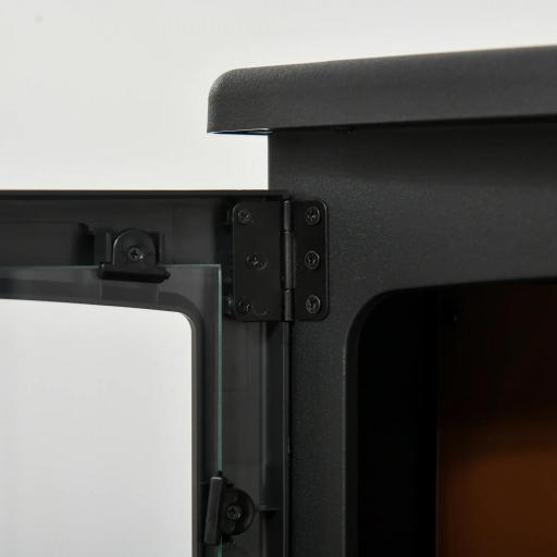 Chimenea Eléctrica Portátil de 900/1800W con Efecto de Llama Termostato Ajustable y Protección Sobrecalentamiento hasta 20 m² 39x26x54,8 cm Negro [6]