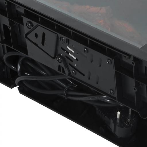 Chimenea Eléctrica 600/1200W Chimenea Decorativa de Mesa Chimenea Portátil con Efecto Llama Realista Protección Contra Sobrecalentamiento para 10-15 m² 34x17x25 cm Negro [7]