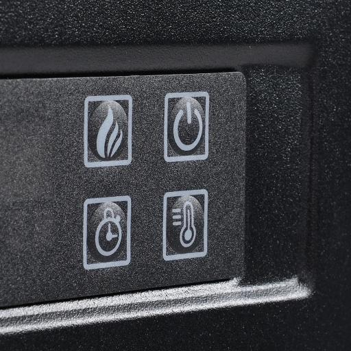 Chimenea Eléctrica 1800W-2000W con Mando a Distancia Llama Ajustable Termostato Temporizador Semanal para 37 m² Blanco [6]