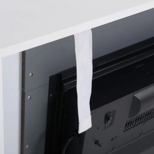 Chimenea Eléctrica 1800W-2000W con Mando a Distancia Llama Ajustable Termostato Temporizador Semanal para 37 m² Blanco [7]