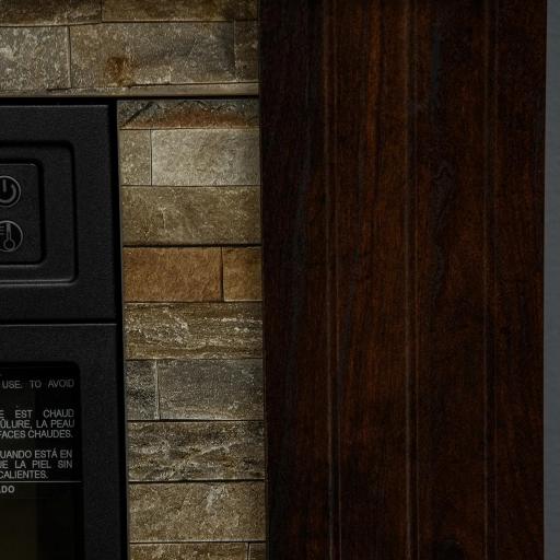 Chimenea Eléctrica 1800W Calentador de Chimenea con Efecto de Llama Mando a Distancia Temporizador 80x21,6x67,8cm Marrón [6]