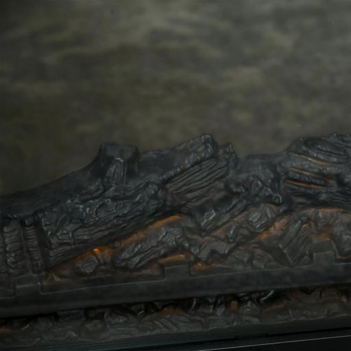 Chimenea Eléctrica 1800W Chimenea Decorativa con Efecto de Llama Mando a Distancia Temporizador 80x21,6x67,8cm Negro [6]