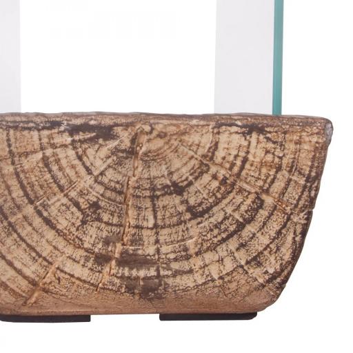 Chimenea Bioetanol Sobremesa Capacidad de 150ml 1000BTU Combustión de 45 Minutos para Interior 5-8㎡ 33x16x18 cm Roble [5]