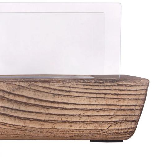 Chimenea Bioetanol Sobremesa Capacidad de 150ml 1000BTU Combustión de 45 Minutos para Interior 5-8㎡ 33x16x18 cm Roble [7]