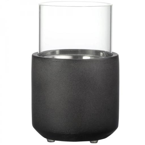 Chimenea Bioetanol Sobremesa Capacidad de 0,4L Combustión de 2,5h para Interior y Exterior 12x12x19cm Gris Oscuro [10]