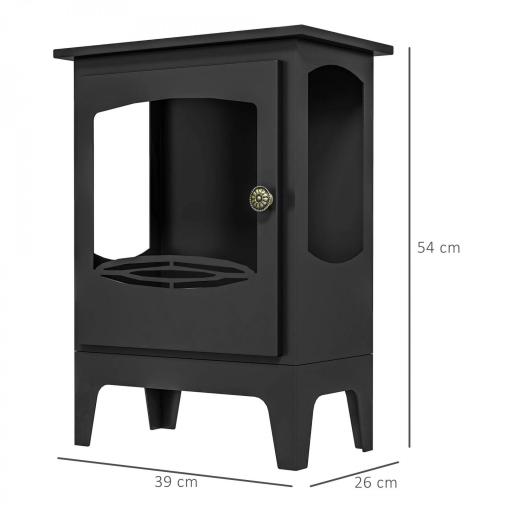 Chimenea de Etanol 7000BTU Chimenea de Bioetanol de Acero Tanque de 0,9 L Tiempo de Combustión 3H 39x26x54 cm Negro [1]