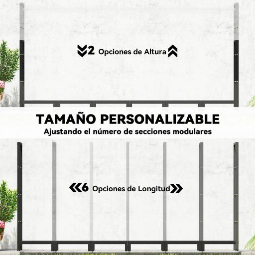 Leñero Exterior Metálico de Chimenea Soporte para Leña con Cubierta Impermeable y Cadenas de Acero 235x31x116 cm Negro [3]