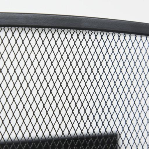 Pantalla de Chimenea Plegable con Bisagras 132,5x76,5 cm ​Estructura de Acero Resistente Malla Decorativa Negro [6]