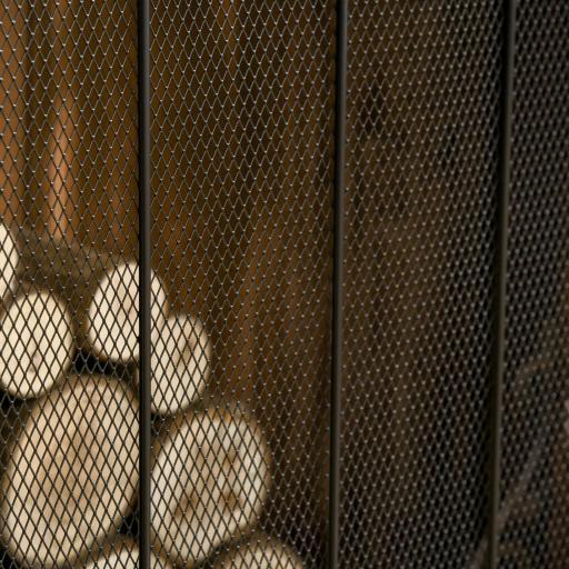 Salvachispas para Chimenea 105x80,5 cm Pantalla para Chimenea Plegable de 3 Paneles Protector de Chimenea Negro [2]