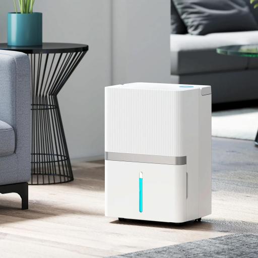 Deshumidificador 35L/Día para 40-90 ㎡ Luz Indicador de Humedad Depósito 5,5 Litros Drenaje Continuo Temporizador 24H