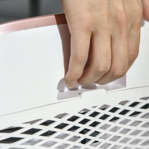 Purificador de Aire con Filtro HEPA de 3 Capas CADR 220 m³/h hasta 28 m² Purificador de Sobremesa 30x17x53 cm Blanco [7]