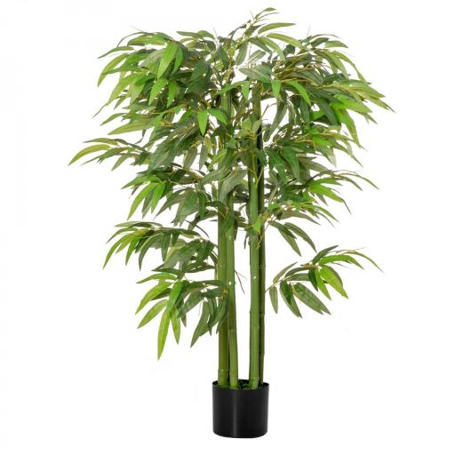 Bambú Artificial 140 cm con Maceta y Cañas Realistas Árbol Sintético Interior para Decoración de Hogar Oficina Interior Verde [9]