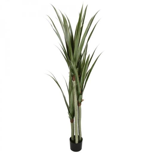 Yuca Artificial 190cm Planta Artificial con 39 Hojas Decoración para Hogar Salón Oficina Jardín Ø17x190 cm Verde [4]