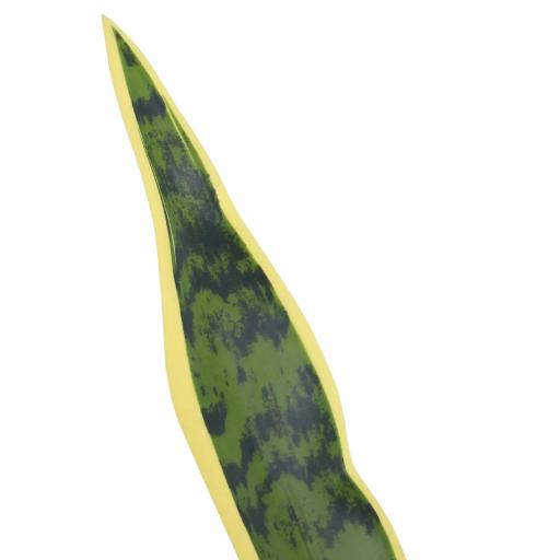 Sanseveria Artificiale Pianta Finta Realistica con Vaso 15x80 cm Verde y Amarillo [2]