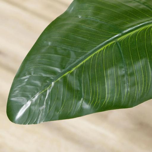 Planta artificial ave del paraíso Strelitzia altura 1,80 m 13 hojas y 2 flores gran realismo maceta incluida [2]