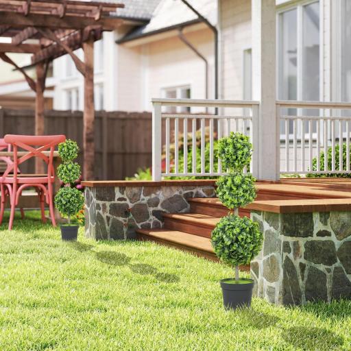 Plantas artificiales en maceta, hojas de plástico, tierra flocada, verde
