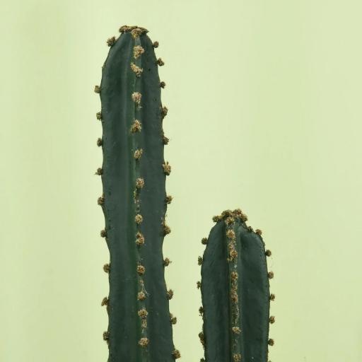 Cactus artificial de gran tamaño planta artificial de gran realismo 18x120 cm color Verde [2]