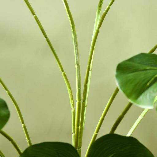 Planta artificial árbol artificial Monstera Deliciosa con maceta incluida altura 180 cm interior Verde [3]