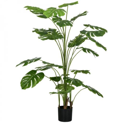 Planta artificial árbol artificial Monstera Deliciosa con maceta incluida altura 180 cm interior Verde [7]