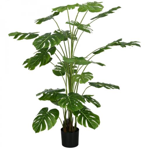 Planta artificial árbol artificial Monstera Deliciosa con maceta incluida altura 180 cm interior Verde [5]