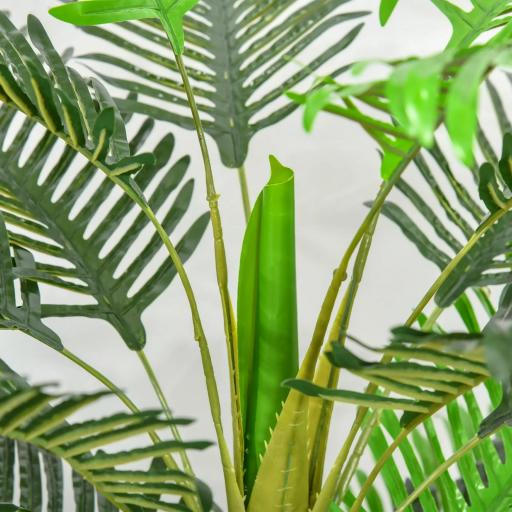 Palmera Artificial 1,85 m Árbol Artificial Tronco Ramas Musgo Hojas Gran realismo Maceta Incluida [2]