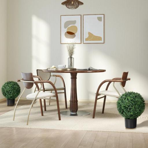 Planta artificial de boj en forma de bola, 52x40 cm, Verde [3]