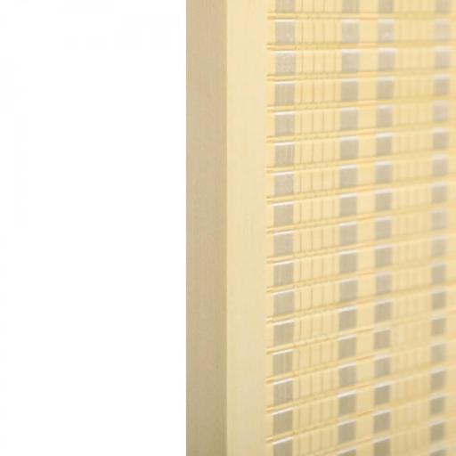 Biombo de 4 Paneles Plegable 180x180 cm Separador de Ambientes Tejido a Mano de Bambú Decoración para Salón Natural [7]