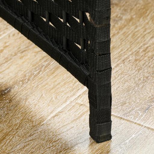 Biombo Separador de Ambientes de 6 Paneles Biombo Plegable 240x170 cm para Salón Dormitorio Oficina Negro [7]