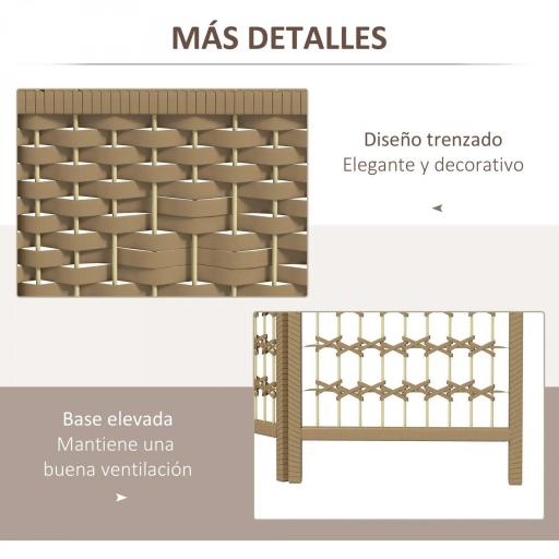 Biombo Separador de Ambientes de 6 Paneles Plegable de Cuerda de Papel 160x170cm Decoración para Dormitorio Natural [3]