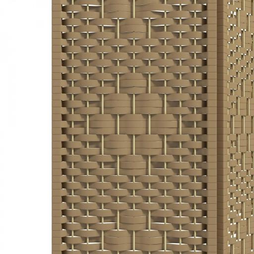 Biombo Separador de Ambientes de 6 Paneles Plegable de Cuerda de Papel 160x170cm Decoración para Dormitorio Natural [6]