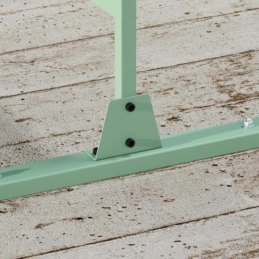 Separador de Ambientes con 3 Piezas Patrón de Hoja Grande Pantalla de Privacidad de Acero 122x45x198 cm Verde [6]