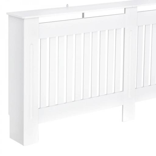 Cubreradiador de MDF Cubierta para Radiador para Salón Dormitorio Pasillo 172x19x81 cm Blanco  [9]
