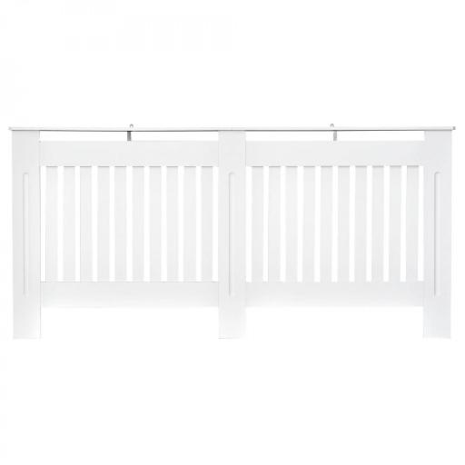 Cubreradiador de MDF Cubierta para Radiador para Salón Dormitorio Pasillo 172x19x81 cm Blanco  [8]