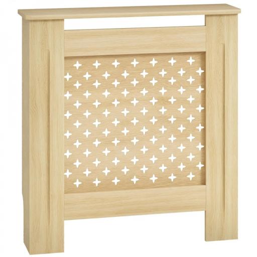Cubreradiador de MDF Cubierta para Radiador para Salón Dormitorio Pasillo 78x19x82 cm Roble [9]