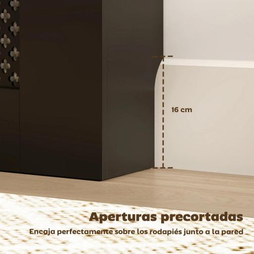 Cubre Radiadores 78x19x81 cm Cubierta para Radiador Diseño Moderno de Listones y Nido de Abeja Negro [2]