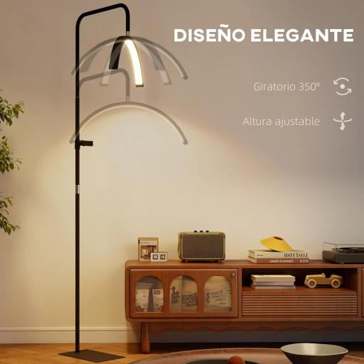 Lámpara Pestañas Media Luna con Cabeza Giratoria 350° 7 Temperaturas de Color Brillo Ajustable Soporte para Teléfono [3]