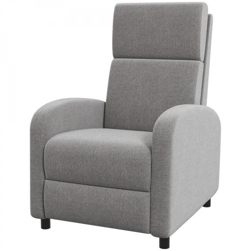 Sillón Relax Reclinable hasta 160° Sofá Reclinable Moderno con Reposapiés Soporta hasta 120 kg 64x86x102 cm Gris [9]