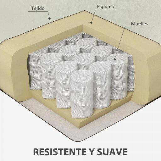 Butaca de Salón Tapizado en Terciopelo Sillón de Lectura con Asiento con Botones y Patas de Madera para Dormitorio Crema [2]