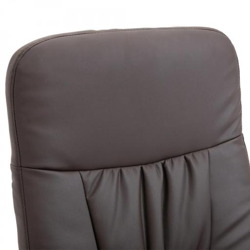 Sillón de Relax con Reposapiés Respaldo Reclinable hasta 145° para Salón Dormitorio Oficina 76x81x101 cm Marrón [6]