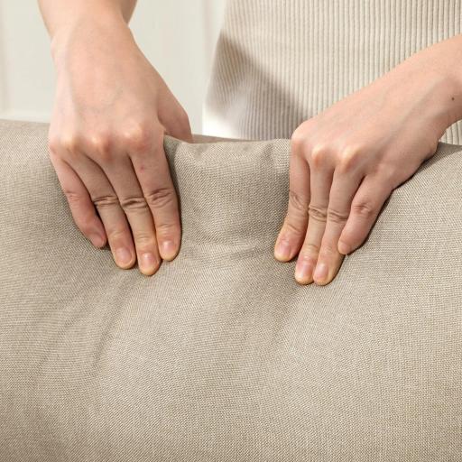 Sillón Relax Reclinable Manual hasta 155º Apertura Push con Reposapiés Respaldo Alto Acolchado Grueso Beige [7]