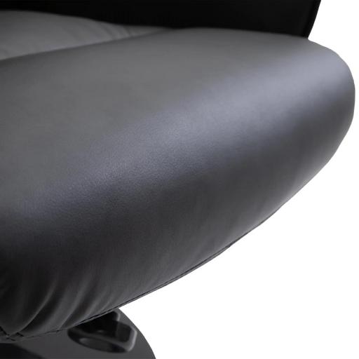 Sillón de Relax con Reposapiés Respaldo Reclinable hasta 145° para Salón Dormitorio Oficina 76x81x101 cm Negro [7]