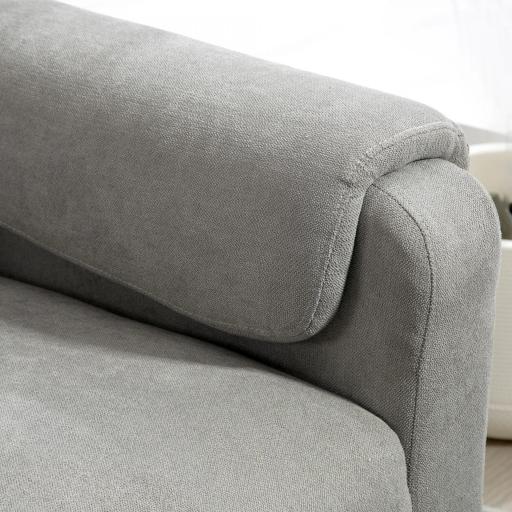 Sillón Relax Reclinable Eléctrico Giratorio y Basculante con Reposapiés Ajustable Mando a Distancia Gris Claro [7]