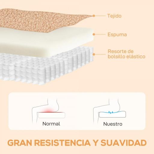 Sillón Relax Reclinable Manual hasta 135º con Reposabrazos Reposapiés Acolchado Grueso Función de Balanceo 360° Marrón [3]