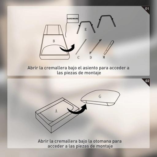 Sillón de Relax con Reposapiés Sillón Reclinable con Respaldo Ajustable Tapizado en Pana 68x91,5x88 cm Beige [5]