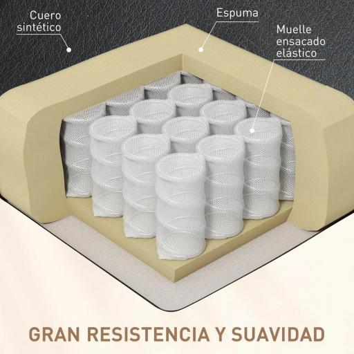 Sillón de Masaje Reclinable con 8 Puntos de Masaje Función de Calefacción Giratorio Mando a Distancia 85x94x104 cm Negro [5]